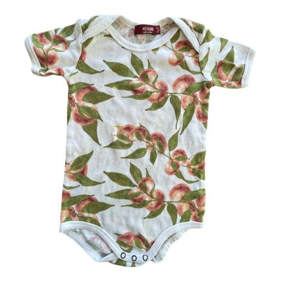 Milkbarn Other - Milkbarn Peach Fruit Short Sleeve Bodysuit Size 12-18M